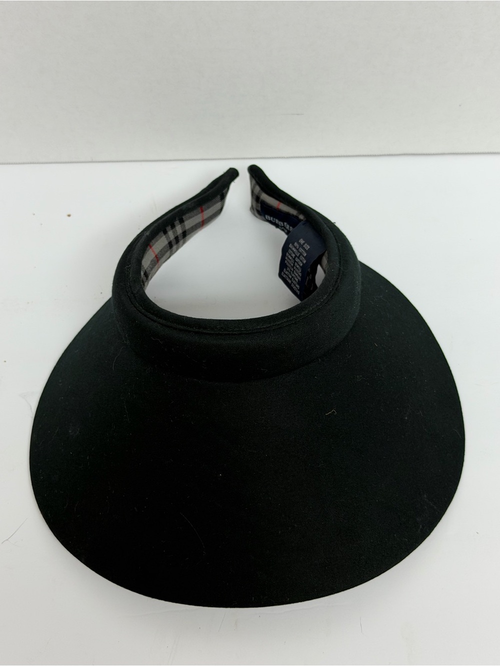 Authentic Burberry Women's Golf Sun Visor Novacheck Black NICE - Picture 1 of 4